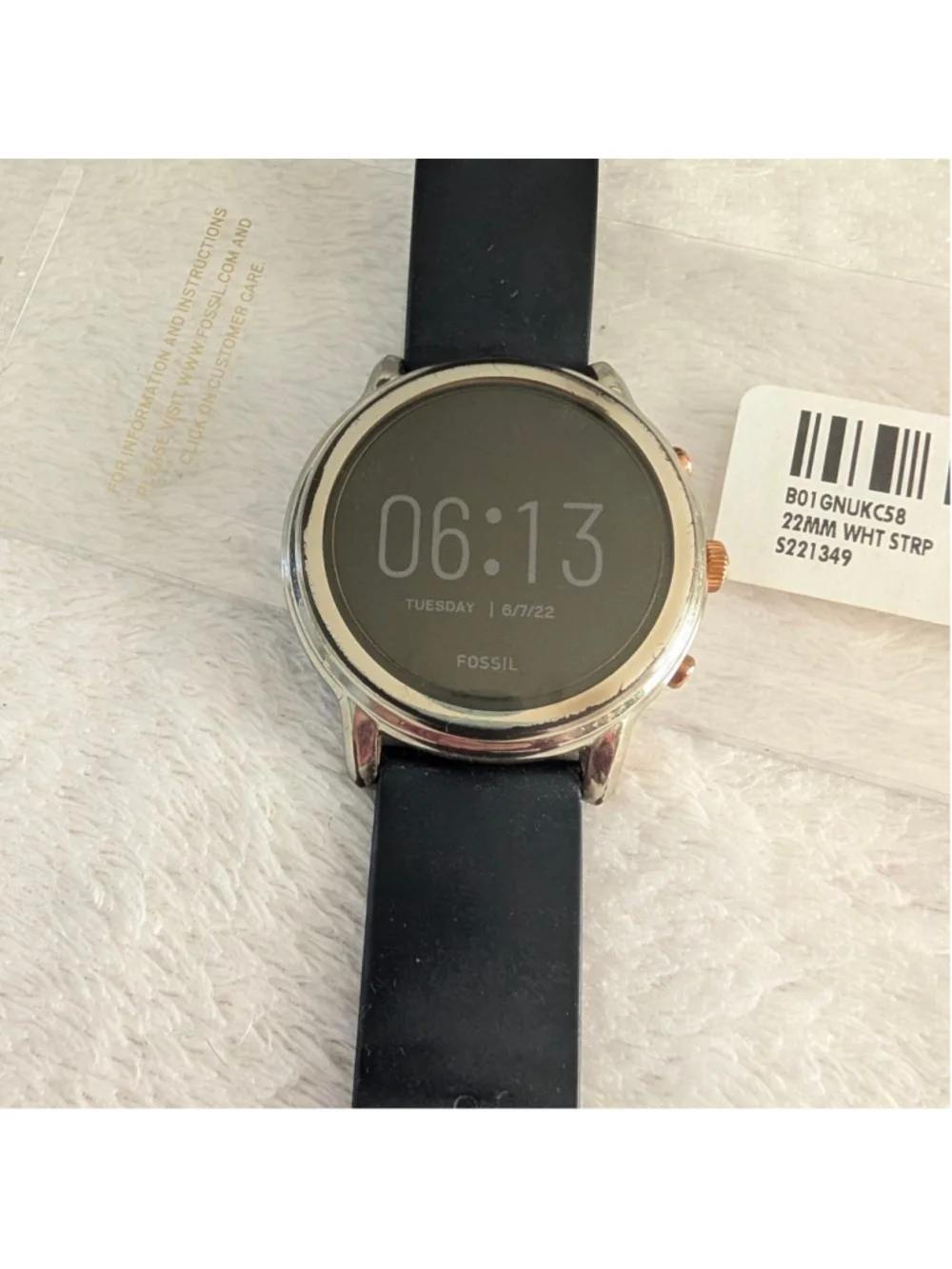 Fossil Julianna HR Rose Gold Black Smartwatch